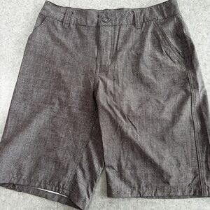 Men's Flat-Front Gray Performance Shorts